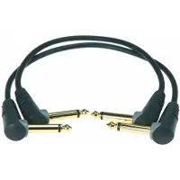 Klotz PATCHCORD 0,6M BLACK 2 UNITS JACK 2P.90/JACK 2P.90 GOLD