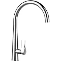 Schock armatuur GOTA, chroom, met vast uitloop / Éénhendelmengkraan / Designarmatuur
