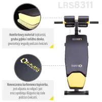 HMS Premium Verstelbare Hyperextension/Trainingsbank - Zwart/Geel
