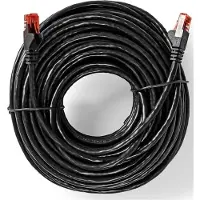 Nedis CAT6 Netwerkkabel | RJ45 Male | RJ45 Male | U/UTP | 30.0 m | Buitenshuis | Rond | PE | Zwart | Label - CCGL85900BK300