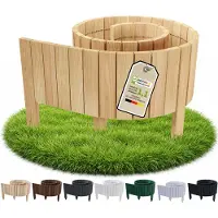 Pemicont borderrand hout - 30 cm hoog - 200 cm - naturel - rechte bovenkant - tuinafscheiding - grenen