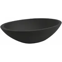 Wiesbaden Waskom kim ovaal 59x35x11 cm solid surface mat zwart