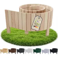Pemicont Rollborder à bord droit 10 x 200 cm Clôture flexible en bois Non-traité (raccourcissable) non Bordure de jardin
