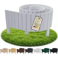 Pemicont borderrand hout - 30 cm hoog - 200 cm - zilver - rechte bovenkant - tuinafscheiding - grenen