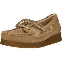 Clarks Dames Premium Wallabee Evo Zee D Schoenen Dark Sand Suede