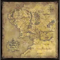 Noble Collection The Lord Of The Rings - Middle Earth (1000 pieces) Puzzel - Multicolours