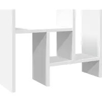 vidaXL Vida Bureau Organizer - Afgewerkt Hout, Wit, 34,5 x 15,5 x 35,5 cm