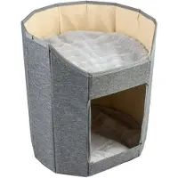 Duvo+ kattenhuis Greta grijs - opvouwbaar - 36 x 36 x 39 cm