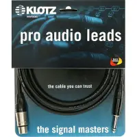Klotz M1 MIC CABLE BLACK 1M XLR 3 FEMALE - JACK 2P