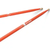 Pro Mark TX5AW-ORANGE - Classic Forward 5A Painted Orange Hickory Drumstick Oval Wood Tip