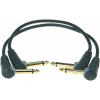 Klotz PATCHCORD 0,15M BLACK 2 UNITS JACK 2P.90/JACK 2P.90 GOLD