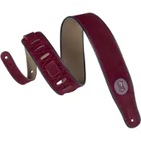 Levys Leathers 6.4 CM WITH BLACK BORDER WITH BURGUNDY LEATHER LEVY'S LOGO