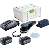Festool ETSC 2 125-Basic accu excenterschuurmachine 18 V 125 mm borstelloos + 2x accu 5.0 Ah + lader + systainer