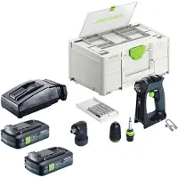 Festool CXS Basic accuschroefboormachine 18 V 40 Nm borstelloos + 1x accu 4.0 Ah + snellader + systainer