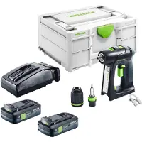 Festool C 18-Basic accuboormachine 18 V 45 Nm borstelloos + 2x accu 4,0 Ah + oplader + Systainer