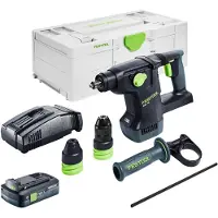 Festool KHC 18 EB-Basic accu-combinatiehamer 18 V 2,6 J SDS-Plus Brushless + 1x accu 4,0 Ah + snellader + Systainer