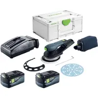 Festool ETSC 2 150-Basic accu excenterschuurmachine 18 V 150 mm borstelloos + 2x accu 5.0 Ah + lader + systainer