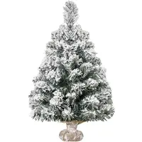 Northio 60 cm kunstkerstboom met sneeuweffect, geschikt voor gebruik binnenshuis