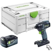 Festool TID 18-Basic accu-slagmoersleutel 18 V 180 Nm 1/4" + 1x oplaadbare accu 5,0 Ah + systainer - zonder oplader