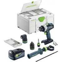 Festool TPC 18/4-Basic-Set accu-slagboormachine 18 V 75 Nm Brushless + 1x accu 5,0 Ah + Systainer - zonder oplader