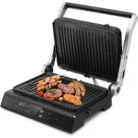 Costway Grillpers - Antiaanbaklaag - 1200W - 3 in 1 - 240V - 35 cm x 30 cm x 14 cm - Zwart