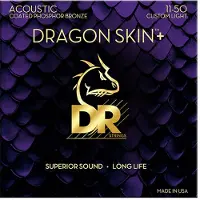 Dr Strings 11-50 DRAGON SKIN+ COATED PHOSPORE BRONZE CUSTOM LIGHT