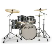 Sonor AQ2 22 5pc Drum Kit With Hardware & Throne Transparent Black