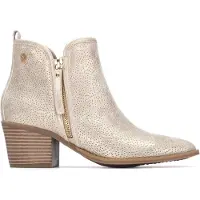 Xti Dames Enkellaarsjes 145266 goud (37), Goudkleurig, 3 tot 5 cm, Ritssluiting, Casual 14526606-ORO