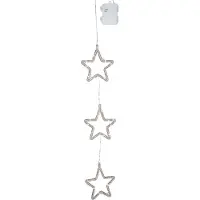 Star Trading LED-verlichting, decoratieve lichtketting Stina, 3 sterren, geschikt voor buiten, transparant