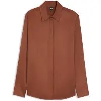 BOSS Regular-fit blouse van zacht, glanzend materiaal Maat 40