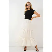 Bigdart Gestructureerde Maxi Rok