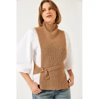Bianco Textured Geribbelde Coltrui met Strik
