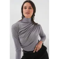 Big Dart Aansluitende colblouse met drapeer-detail