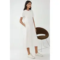 Hiccups for Kids Ronde Hals Korte Mouw Basis Midi Jurk
