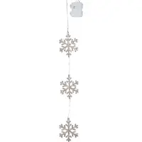 Star Trading LED-verlichting, decoratieve lichtketting Stina, 3 sneeuwvlokken, geschikt voor buiten, transparant