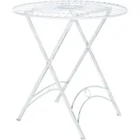CLP Tegal Ronde Tuintafel - Inklapbaar - antiek/wit