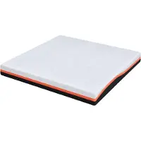 vidaXL Matras Wit en Zwart 200 x 200 cm Jacquard stof