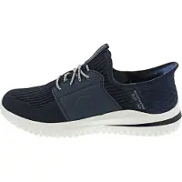 SKECHERS Huisschoen 'Slipper Herren 210650 NVY Leder-Mix in blau' blauw