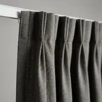 Fresh & Co Gordijnen met Linnen Look - Haken - Antraciet 150 x 250