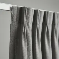 Fresh & Co Gordijnen met Linnen Look - Haken - Grijs 300 x 250 cm /
