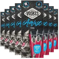 Voskes 8x Kattensnack Liquid Treat Tonijn 20x15 Gr