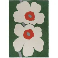 Marimekko Unikko 60th Anniversary Outdoor Vloerkleed 250x350 Cm - Vloerkleden met motieven Gerecycled Pet Green - 433007250350