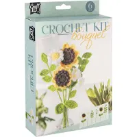 Craft ID Haakset Bloemen Boeket Geel 16x5,5x21Cm