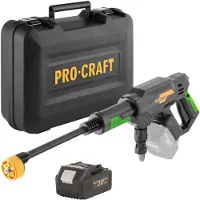 Procraft CW20bb accu-hogedrukreiniger 20 V 30 bar 180 l/u borstelloos + 1x accu 4,0 Ah + koffer - zonder oplader
