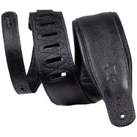 Levys Leathers PADDED PREMIUM LEATHER STRAP 8,25 CM - BLACK-BLACK