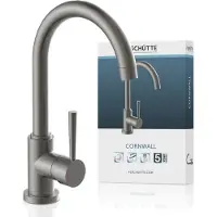 Schutte CORNWALL ééngreepsmengkraan keuken met ronde uitloop| grafiet mat 79162