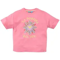 Z8 kids T-shirt Novy lichtroze/lichtgeel Meisjes Stretchkatoen Ronde hals - maat 128/134