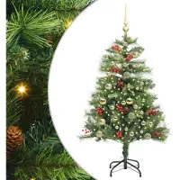 vidaXL Kunstkerstboom 150 LED's Warmwit PVC en Metalen Groen