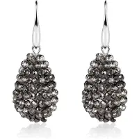 Cilla Jewels Druppel oorhangers Kristal Antraciet