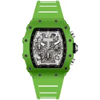 Invicta Racing 69705 Herenhorloge - Quartz Uurwerk - Acryl met Zilveren Wijzerplaat - 43 mm